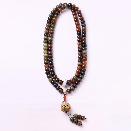 Collier chaîne chandail , Bodhi racine, avec agate rouge, fait à la main, bijoux de mode & multifonctionnel & unisexe & styles différents pour le choix, Longueur:Environ 102 cm, Vendu par PC