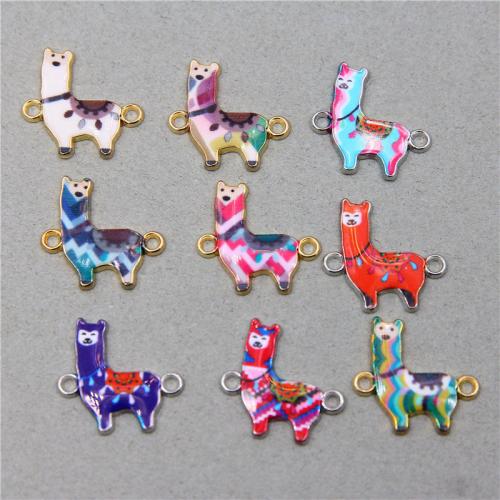 Animal Tibetan Style Connector, plated, DIY & enamel & 1/1 loop, more colors for choice, nickel, lead & cadmium free, Approx 100PCs/Bag, Sold By Bag