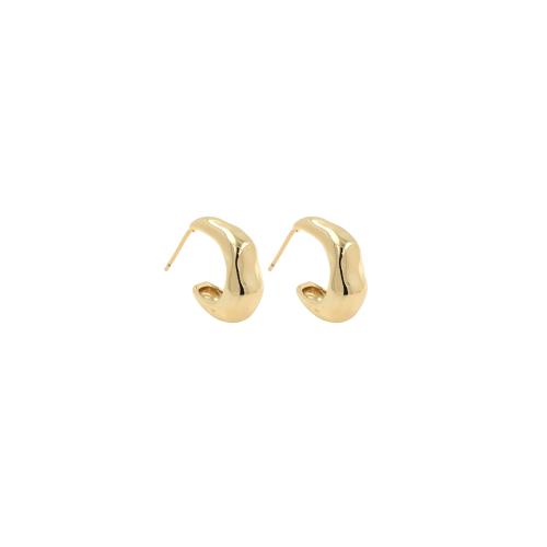 Pendientes de Perno en Latón, metal, chapado en color dorado, Joyería & para mujer, libre de níquel, plomo & cadmio, 22x21.50x9.50mm, Vendido por Par