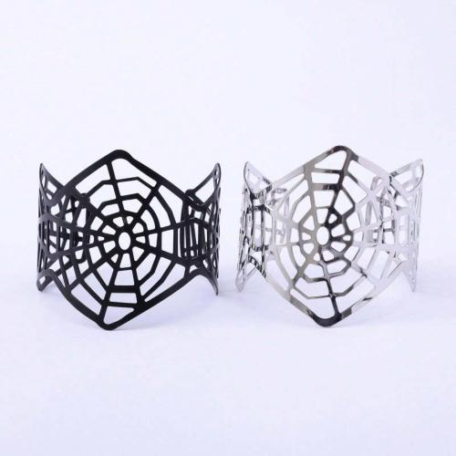 Tibetan Style Bangle, Spider Web, plated, Adjustable & punk style & Unisex & Halloween Jewelry Gift, more colors for choice, nickel, lead & cadmium free, Inner Diameter:Approx 65mm, Sold By PC