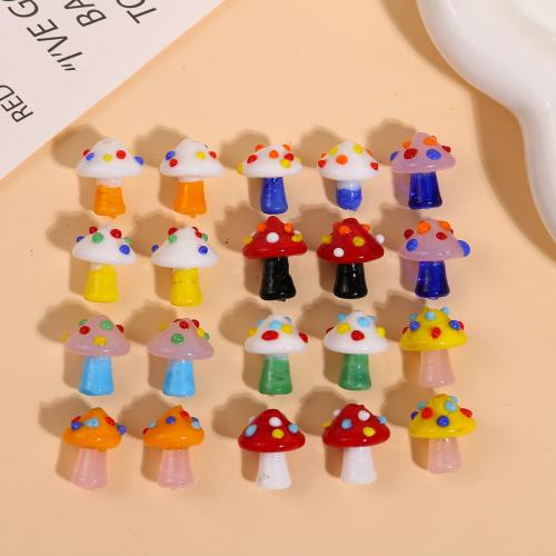 Handgemaakte Lampwork Beads, paddestoel, DIY, meer kleuren voor de keuze, 17x16mm, Verkocht door PC