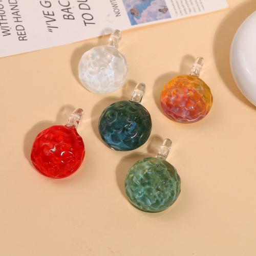 Fashion Lampwork Pendants, Slightly Round, DIY, more colors for choice, Sold By PC