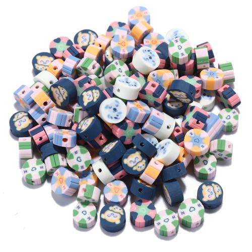 Polymer Clay Beads, DIY, mixed colors, 4.50x9.70mm, Hole:Approx 1.5mm, 100PCs/Bag, Sold By Bag