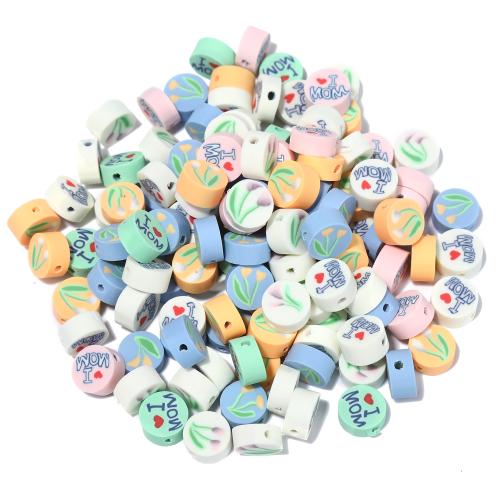 Polymer Clay Beads, DIY, mixed colors, 4.50x9.70mm, Hole:Approx 1.5mm, 100PCs/Bag, Sold By Bag