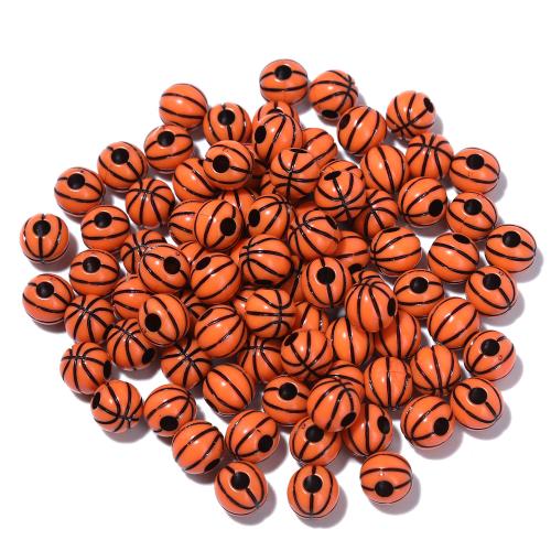 Acrylic Jewelry Beads, Round, DIY, more colors for choice, 10.90x11.10mm, Hole:Approx 3.5mm, 50PCs/Bag, Sold By Bag