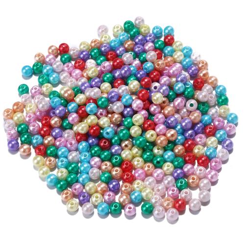 Abalorios de Plástico, Bricolaje, más colores para la opción, 6mm, agujero:aproximado 1.3mm, 100PCs/Bolsa, Vendido por Bolsa