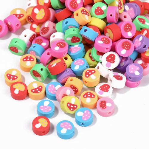 Polymer Clay Beads, DIY, mixed colors, 4.50x9.40mm, Hole:Approx 1.5mm, 100PCs/Bag, Sold By Bag