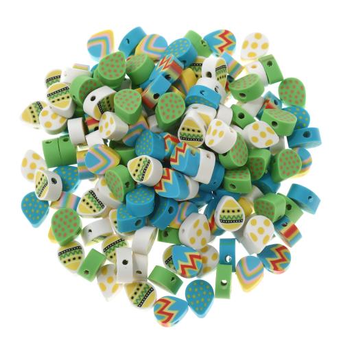 Polymer Clay Beads, DIY, mixed colors, 10x8x4.50mm, Hole:Approx 1.5mm, 100PCs/Bag, Sold By Bag