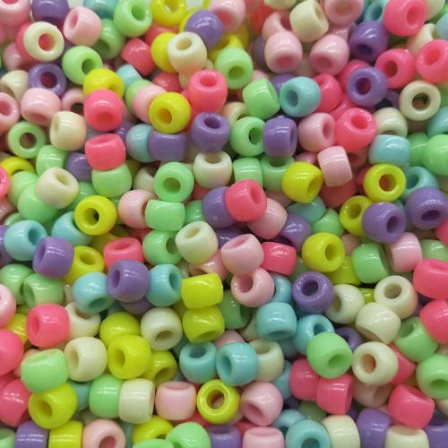 Opaque Acrylic Beads, DIY, more colors for choice, 6x9mm, 100PCs/Bag, Sold By Bag