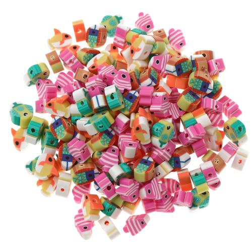 Polymer Clay Beads, DIY, mixed colors, 11.80x8.50x4.50mm, Hole:Approx 1.5mm, 100PCs/Bag, Sold By Bag