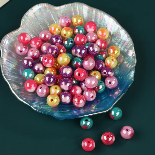 Acrylic Jewelry Beads, Round, DIY, mixed colors, 12mm, 100PCs/Bag, Sold By Bag