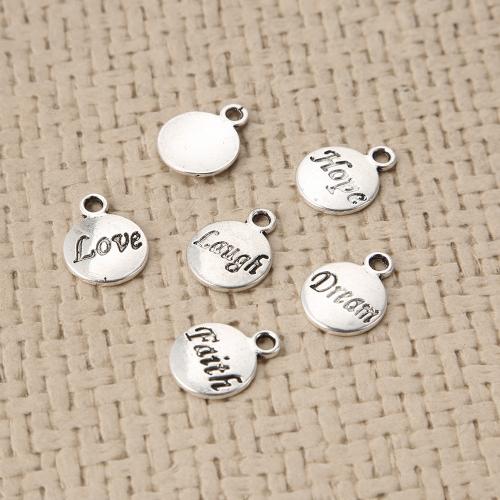 Pendentifs en alliage de zinc, Placage de couleur argentée, DIY & modèles différents pour le choix, argent, protéger l'environnement, sans nickel, plomb et cadmium, 12x15mm, 10PC/sac, Vendu par sac