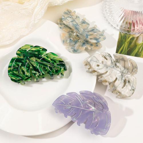 Hair Claw Clips Acetate Leaf handmade for woman Sold By PC