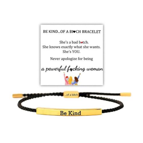 Stainless Steel Jewelry Bracelet, 304 Stainless Steel, with Wax Cord, handmade, for woman, more colors for choice, Length:Approx 16 cm, Sold By PC