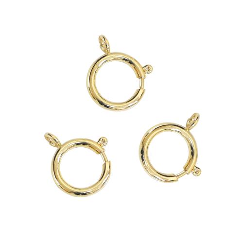 Zinc Alloy Spring Ring Clasp plated DIY golden 16mm Approx Sold By Bag