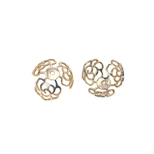 Zinc Alloy Bead Cap plated DIY golden Sold By Bag