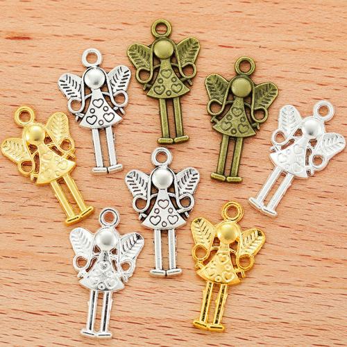 Zinc Alloy Pendler, Angel, forgyldt, du kan DIY, flere farver til valg, 25x14mm, Solgt af PC