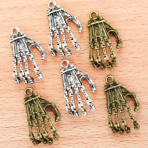 Tibetan Style Hand Pendants, plated, DIY, more colors for choice, 35x21mm, Sold By PC