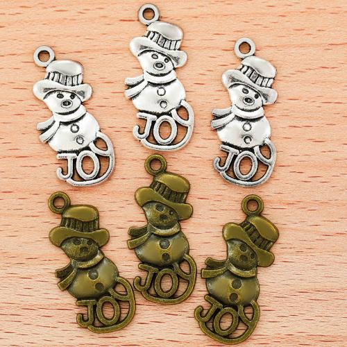 Tibetan Style Pendants, Snowman, plated, DIY, more colors for choice, 29x13mm, Sold By PC