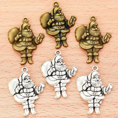 Tibetan Style Christmas Pendants, Santa Claus, plated, DIY, more colors for choice, 33x24mm, Sold By PC