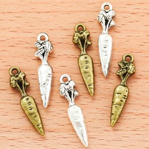 Tibetan Style Pendants, Carrot, plated, DIY, more colors for choice, 25x6mm, Sold By PC