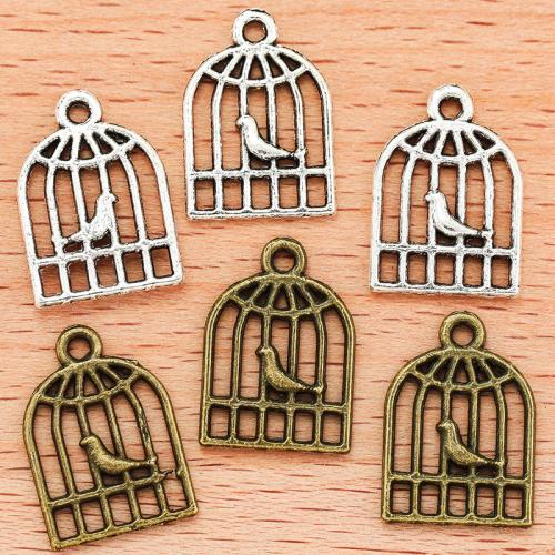 Tibetan Style Pendants, Cage, plated, DIY, more colors for choice, 16x11mm, Sold By PC