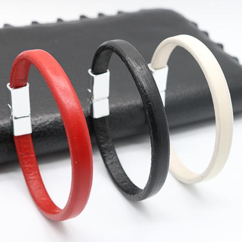 PU Leather Cord Bracelets, Tibetan Style, with Magnet & PU Leather, plated, Unisex, more colors for choice, nickel, lead & cadmium free, Length:22.5 cm, Sold By PC