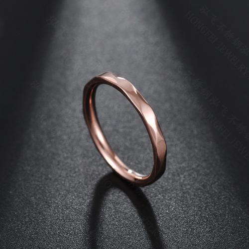 304 Stainless Steel Finger Ring, Vacuum Plating, Unisex & different size for choice & different styles for choice, 2mm, US Ring Size:5-9, Sold By PC