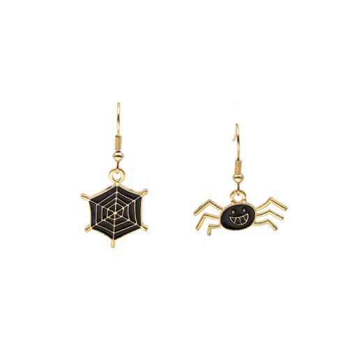 Nuevas joyas y decoraciones populares de Halloween, aleación de zinc, Diseño de Halloween & Joyería & para mujer & esmalte, dorado, Vendido por Par