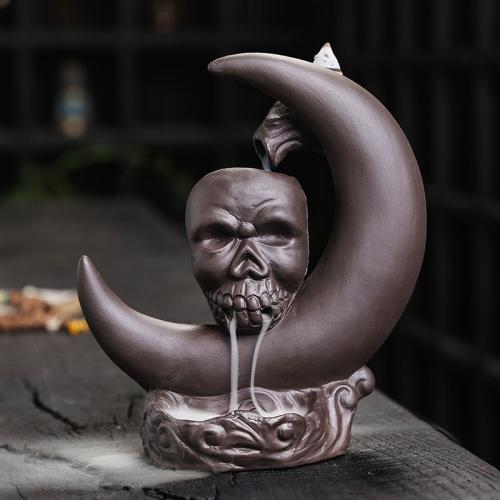 Backflow Incense Burner Purple Clay half handmade for home and office & durable Sold By PC