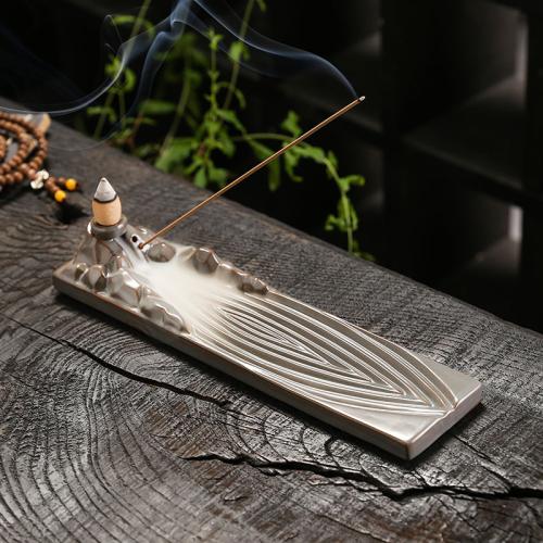 Backflow Incense Burner, Porcelain, half handmade, for home and office & durable & multifunctional & different styles for choice, Sold By PC