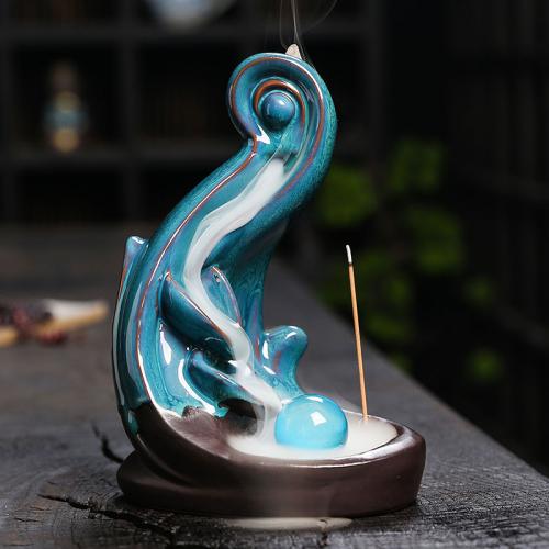 Backflow Incense Burner Porcelain half handmade for home and office & durable & multifunctional Sold By PC