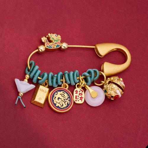 Fashion Broche Sieraden, Messing, uniseks & glazuur, 50mm, Verkocht door PC