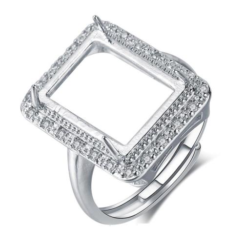 Zinklegering ring settings, Zinc Alloy, DIY & verschillende stijlen voor de keuze & micro pave zirconia, Verkocht door PC