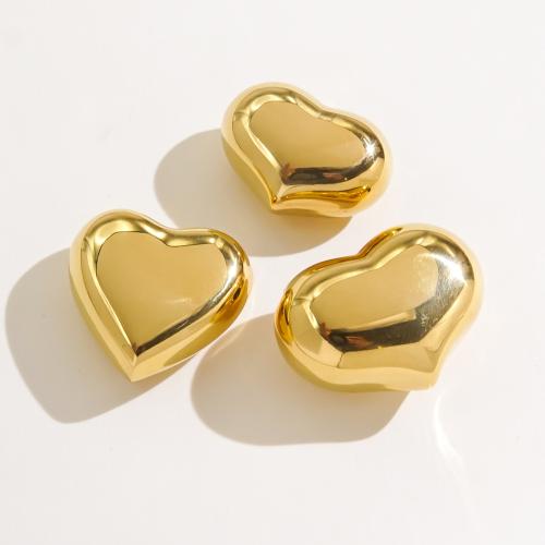 Stainless Steel Beads 304 Stainless Steel Heart Vacuum Ion Plating DIY Sold By PC