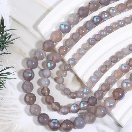 Perles agates grises naturelles, agate grise, Rond, DIY & normes différentes pour le choix, plus de couleurs à choisir, Vendu par brin