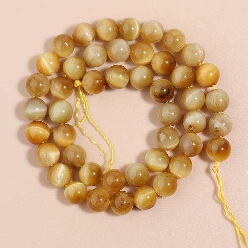 Natural Tiger Eye Beads Round DIY Sold By Strand