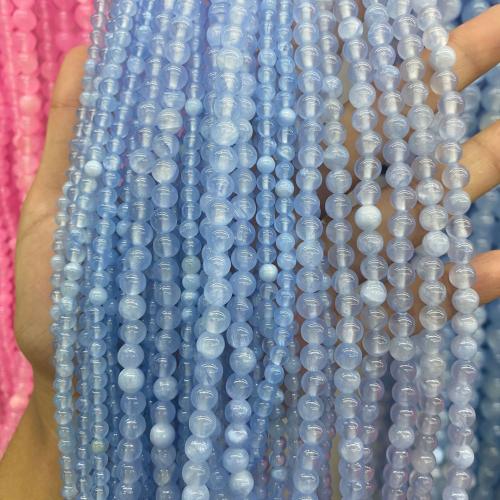 Natural Chalcedony Bead, Round, DIY & different size for choice, more colors for choice, Sold By Strand