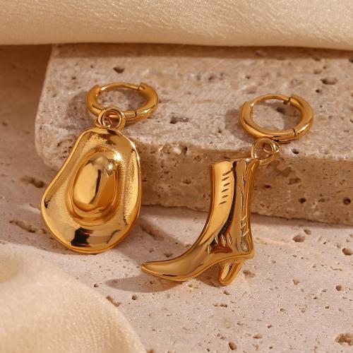 Huggie hoepel Drop Earrings, 304 roestvrij staal, gold plated, verschillende stijlen voor de keuze & voor vrouw, meer kleuren voor de keuze, Verkocht door pair