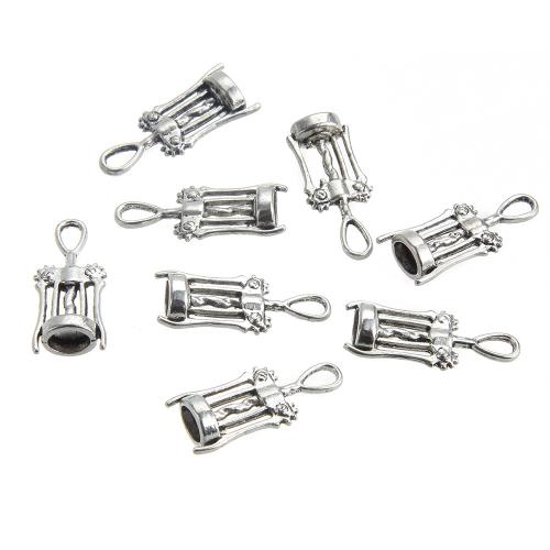 Tibetan Style Pendants, silver color plated, DIY, silver color, nickel, lead & cadmium free, 27x11mm, 10PCs/Bag, Sold By Bag