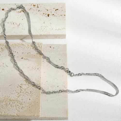 Stainless Steel Chain Necklace 304 Stainless Steel & DIY & Unisex original color Sold By PC