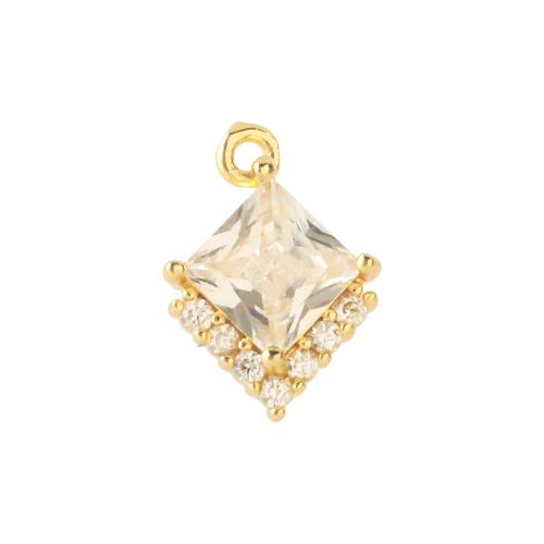 Cubic Zirconia Micro Pave Brass Pendant plated DIY & micro pave cubic zirconia Sold By PC