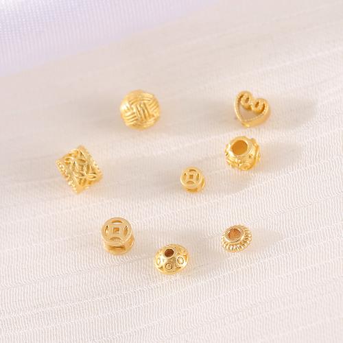 Brass Spacer Beads plated DIY gold Sold By PC