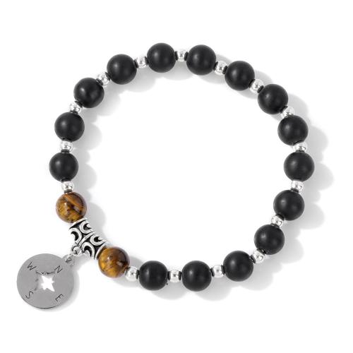 Gemstone Armbånd, Zinc Alloy, med Natursten, håndlavet, forskellige materialer til valg & Unisex, flere farver til valg, Solgt af PC