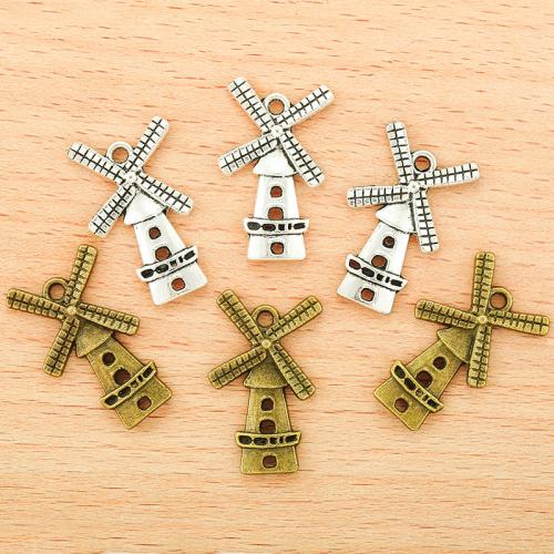 Tibetan Style Pendants, Pinwheel, plated, DIY, more colors for choice, 27x20mm, 100PC/Bag, Sold By Bag