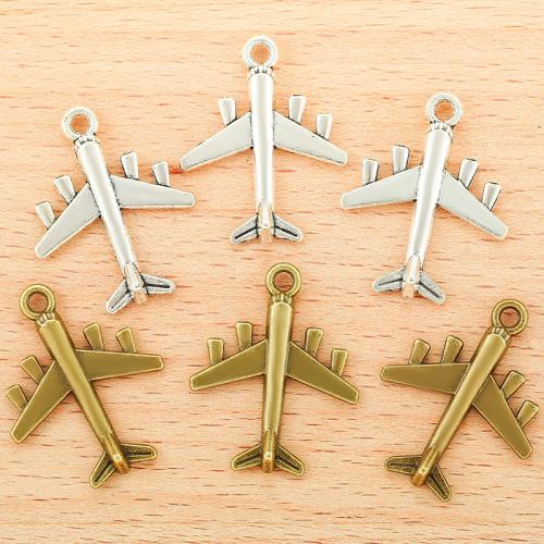 Vehicle Shaped Zinc Alloy Pendants Airplane plated DIY Sold By Bag