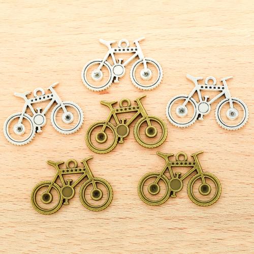 Vehicle Shaped Tibetan Style Pendants, Bike, plated, DIY, more colors for choice, 36x24mm, 100PC/Bag, Sold By Bag