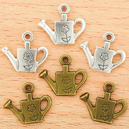 Zinc Alloy Pendants Teapot plated DIY Sold By Bag