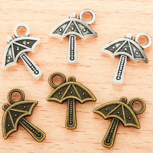 Tibetan Style Pendants, Umbrella, plated, DIY, more colors for choice, 20x16mm, 100PC/Bag, Sold By Bag