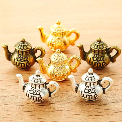 Tibetan Style Pendants, Teapot, plated, DIY, more colors for choice, 16x13mm, 100PC/Bag, Sold By Bag